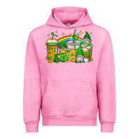 Fuchsia Pink st patricks day gnomes coffee cups Urban Hoodie - Jasminsmagicworld
