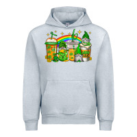 Heather Grey st patricks day gnomes coffee cups Urban Hoodie - Jasminsmagicworld