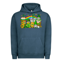 Pigment Midnight Navy st patricks day gnomes coffee cups Urban Hoodie - Jasminsmagicworld