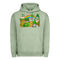 Pigment Oil Green st patricks day gnomes coffee cups Urban Hoodie - Jasminsmagicworld