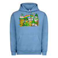 Pigment Pebble Blue st patricks day gnomes coffee cups Urban Hoodie - Jasminsmagicworld
