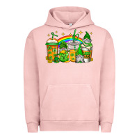 Pigment Salmon st patricks day gnomes coffee cups Urban Hoodie - Jasminsmagicworld