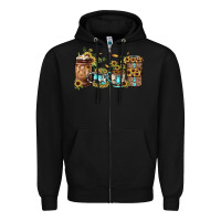 Black sunflower gemstone coffee Zipper Hoodie - JahusDesignShop