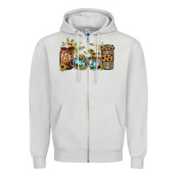 Dove Grey sunflower gemstone coffee Zipper Hoodie - JahusDesignShop