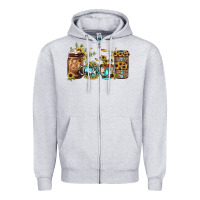 Heather Grey sunflower gemstone coffee Zipper Hoodie - JahusDesignShop