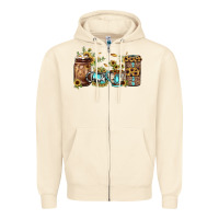 Sandshell sunflower gemstone coffee Zipper Hoodie - JahusDesignShop