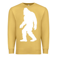 Antique Gold bigfoot walking silhouette Premium Sweatshirt - artisFamous