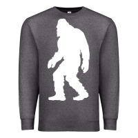 Charcoal Heather bigfoot walking silhouette Premium Sweatshirt - artisFamous
