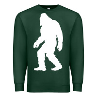 Sports Green bigfoot walking silhouette Premium Sweatshirt - artisFamous