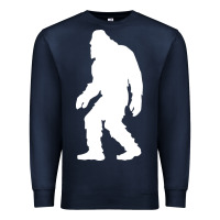 Navy bigfoot walking silhouette Premium Sweatshirt - artisFamous