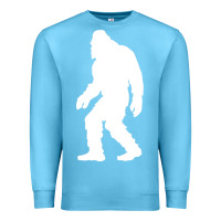 Ocean Blue bigfoot walking silhouette Premium Sweatshirt - artisFamous