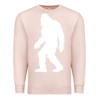 Pale Pink bigfoot walking silhouette Premium Sweatshirt - artisFamous