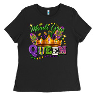 Black mardi gras queen Ladies Tee - FaDigitalArtStudio
