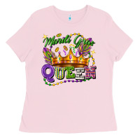 Bubblegum Pink mardi gras queen Ladies Tee - FaDigitalArtStudio