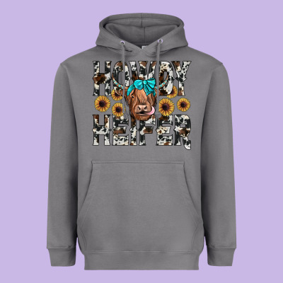 Howdy Heıfer Heavyweight Hoodie Designed By Jahusdesignshop