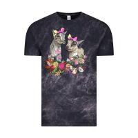 Cloud Black floral baby goats Vintage Tee - RanaPortraitStore