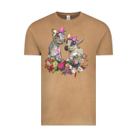 Vintage Camel floral baby goats Vintage Tee - RanaPortraitStore