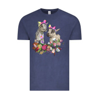 Vintage Denim floral baby goats Vintage Tee - RanaPortraitStore