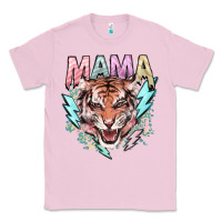Bubblegum Pink Mama tiger lightning bolt Classic Tee - HowdyJamesFarm