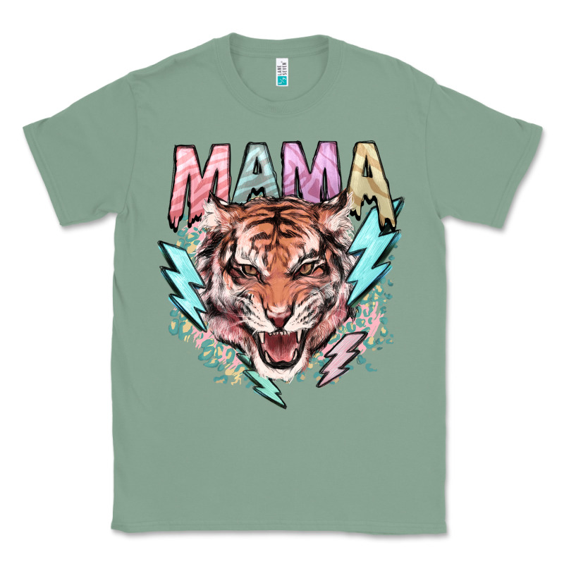 Mama Tiger Lightning Bolt Classic Tee by HowdyJamesFarm | Teevron