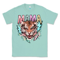 Seafoam Mama tiger lightning bolt Classic Tee - HowdyJamesFarm