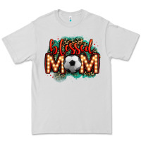 Dove Grey blessed soccer mom lightbulb letters Premium Tee - OliviaCreatesArt