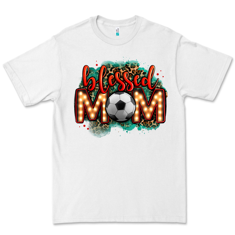 Blessed Soccer Mom Lightbulb Letters Premium Tee by OliviaCreatesArt | Teevron