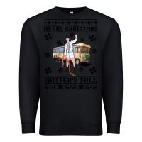 Black merry christmas shitters full Premium Sweatshirt - artisFamous