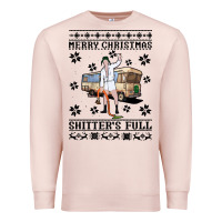 Pale Pink merry christmas shitters full Premium Sweatshirt - artisFamous