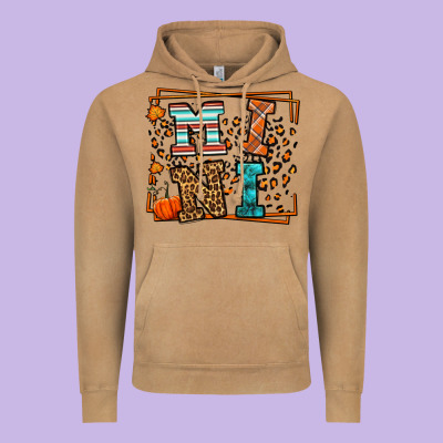 Fall Autumn Leopard Mini Vintage Hoodie Designed By Lillyallendesigns