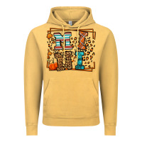 Vintage Mustard Fall Autumn Leopard Mini Vintage Hoodie - LillyAllenDesigns