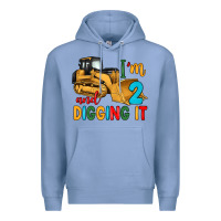 Colony Blue i'm 2 and digging it Premium Hoodie - Artiststas