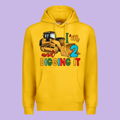 I'm 2 And Digging It Premium Hoodie Designed By Artiststas