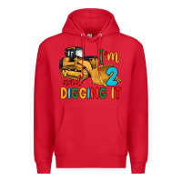 Red i'm 2 and digging it Premium Hoodie - Artiststas