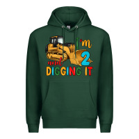 Sports Green i'm 2 and digging it Premium Hoodie - Artiststas