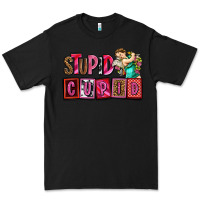 Black stupid cupid with cupid olivia Premium Tee - OliviaCreatesArt