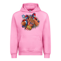 Fuchsia Pink America afro girl sneakers Urban Hoodie - RanaPortraitStore