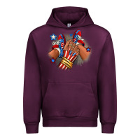 Mauve Wine America afro girl sneakers Urban Hoodie - RanaPortraitStore
