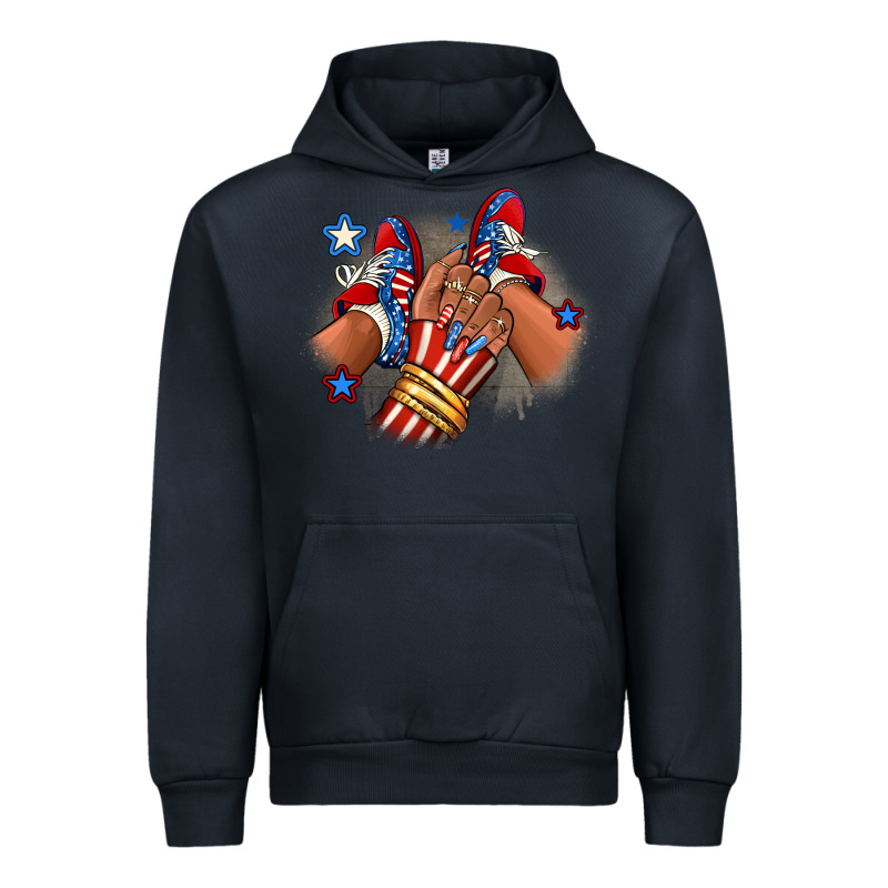 America Afro Girl Sneakers Urban Hoodie by RanaPortraitStore | Teevron