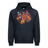 Navy America afro girl sneakers Urban Hoodie - RanaPortraitStore