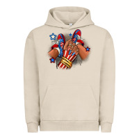 Pigment French Oak America afro girl sneakers Urban Hoodie - RanaPortraitStore