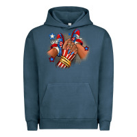 Pigment Midnight Navy America afro girl sneakers Urban Hoodie - RanaPortraitStore