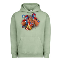 Pigment Oil Green America afro girl sneakers Urban Hoodie - RanaPortraitStore