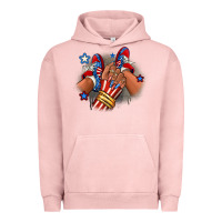 Pigment Salmon America afro girl sneakers Urban Hoodie - RanaPortraitStore