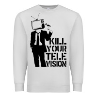 Dove Grey kill your television Premium Sweatshirt - artisFamous