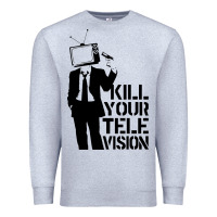 Heather Grey kill your television Premium Sweatshirt - artisFamous