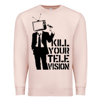 Pale Pink kill your television Premium Sweatshirt - artisFamous