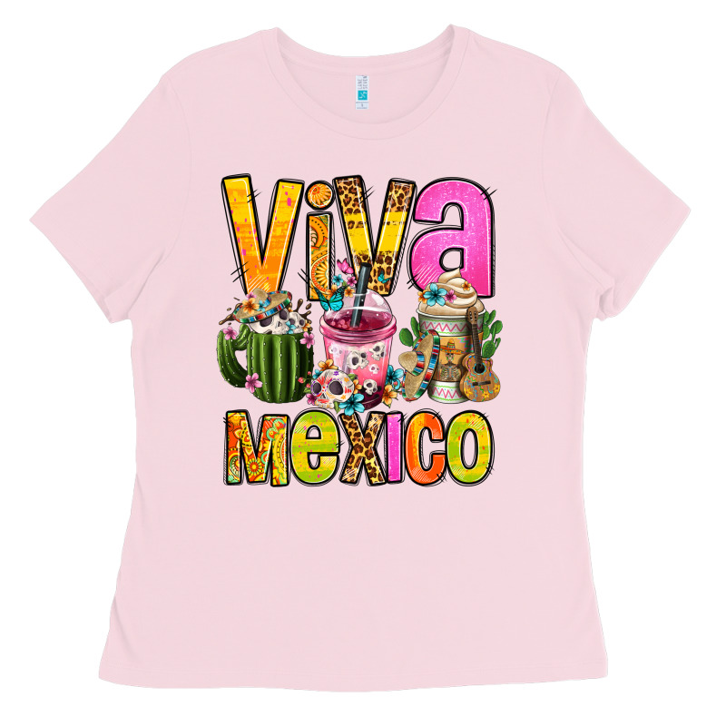 Viva Mexico Mexican Coffee Cups Ladies Tee by FaDigitalArtStudio | Teevron