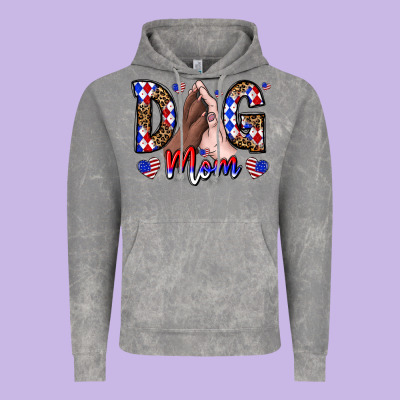 America Dog Mama Vintage Hoodie Designed By Cowhidedigitalart