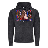 Vintage Black America Dog Mama Vintage Hoodie - CowhideDigitalArt